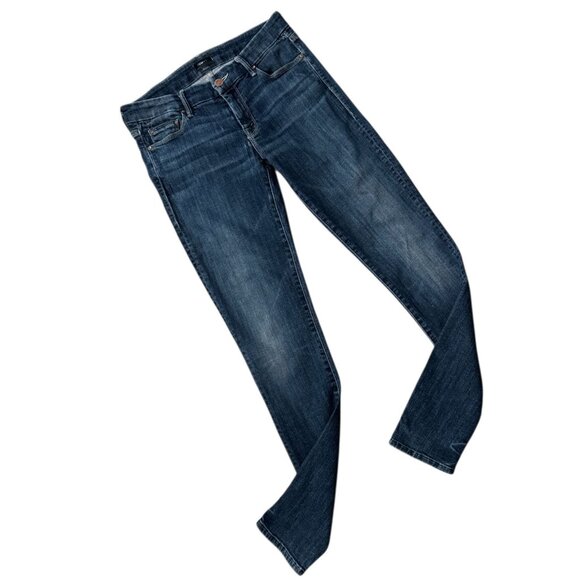 Mother The Looker Skinny Jeans 28 Mid Rise Stretch Denim Wash "Here Kitty Kitty" - Picture 2 of 12